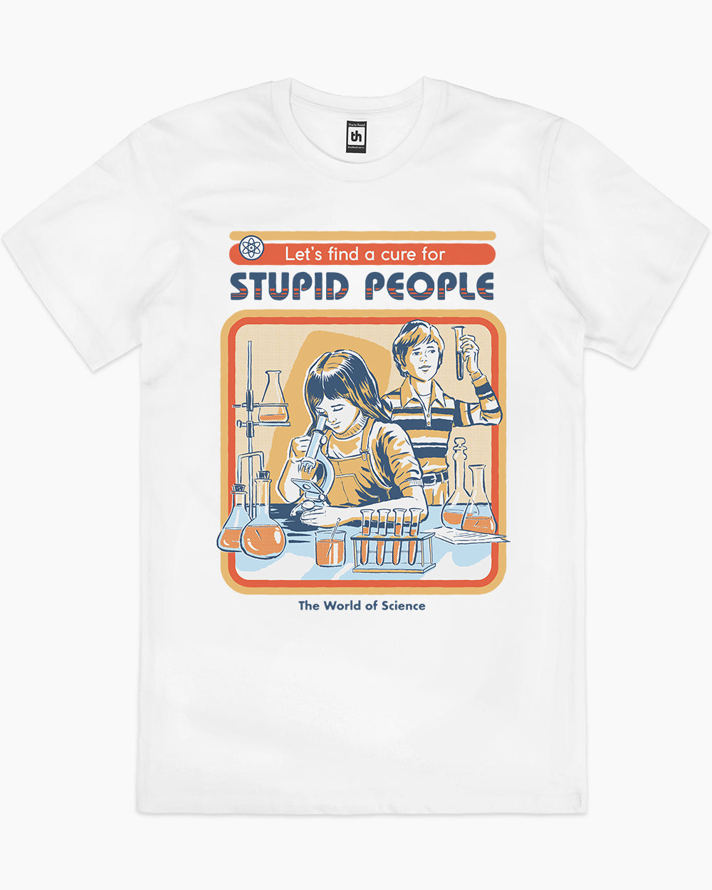 Let's Find a Cure for Stupid People T-Shirt Europe Online #colour_white