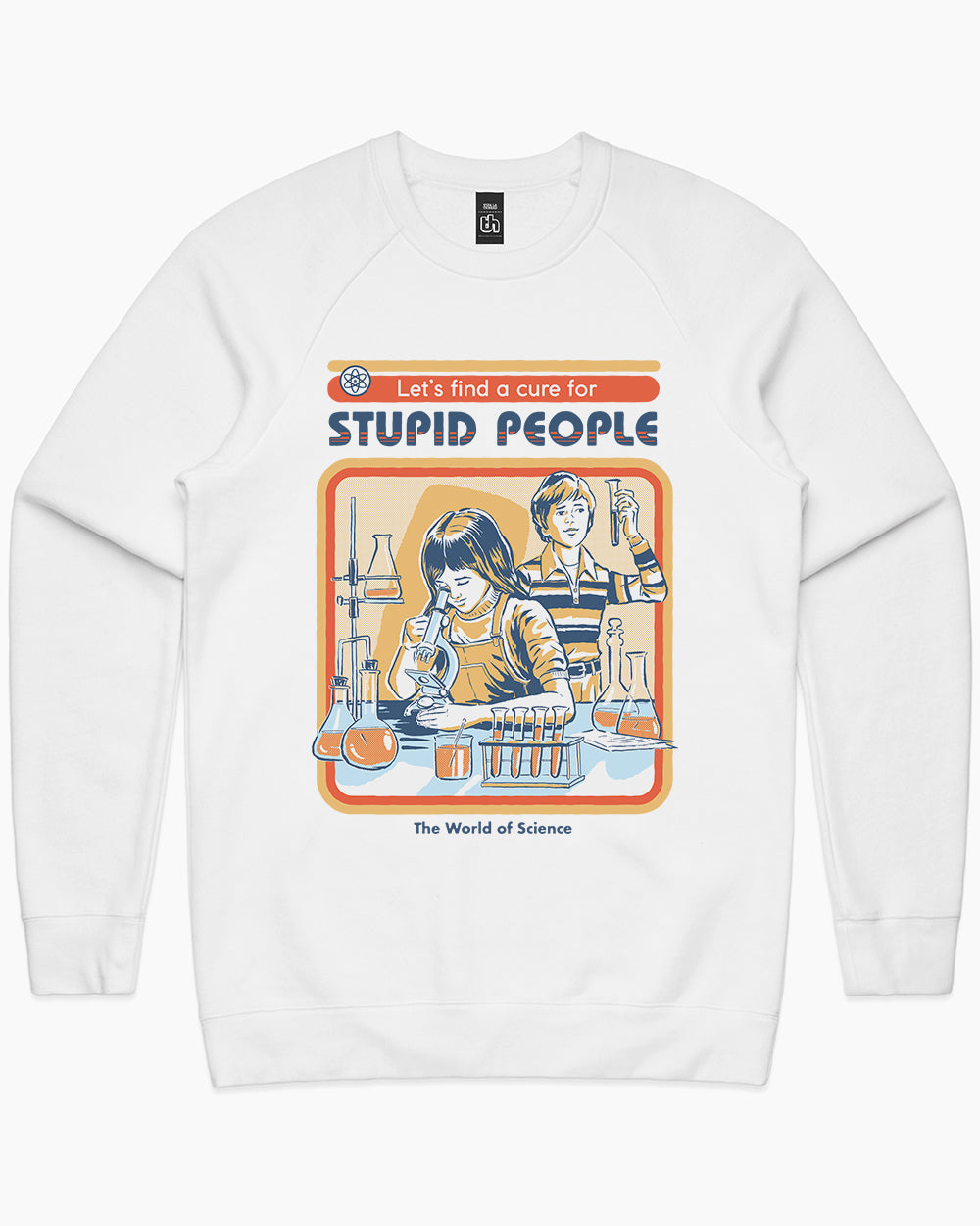 Let's Find a Cure for Stupid People Sweater Europe Online #colour_white