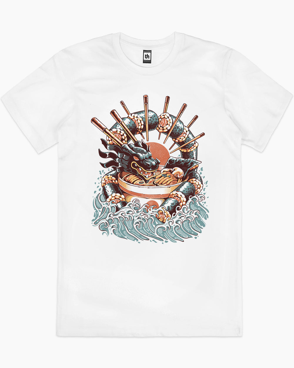 Dragon Sushi Ramen T-Shirt Europe Online #colour_white