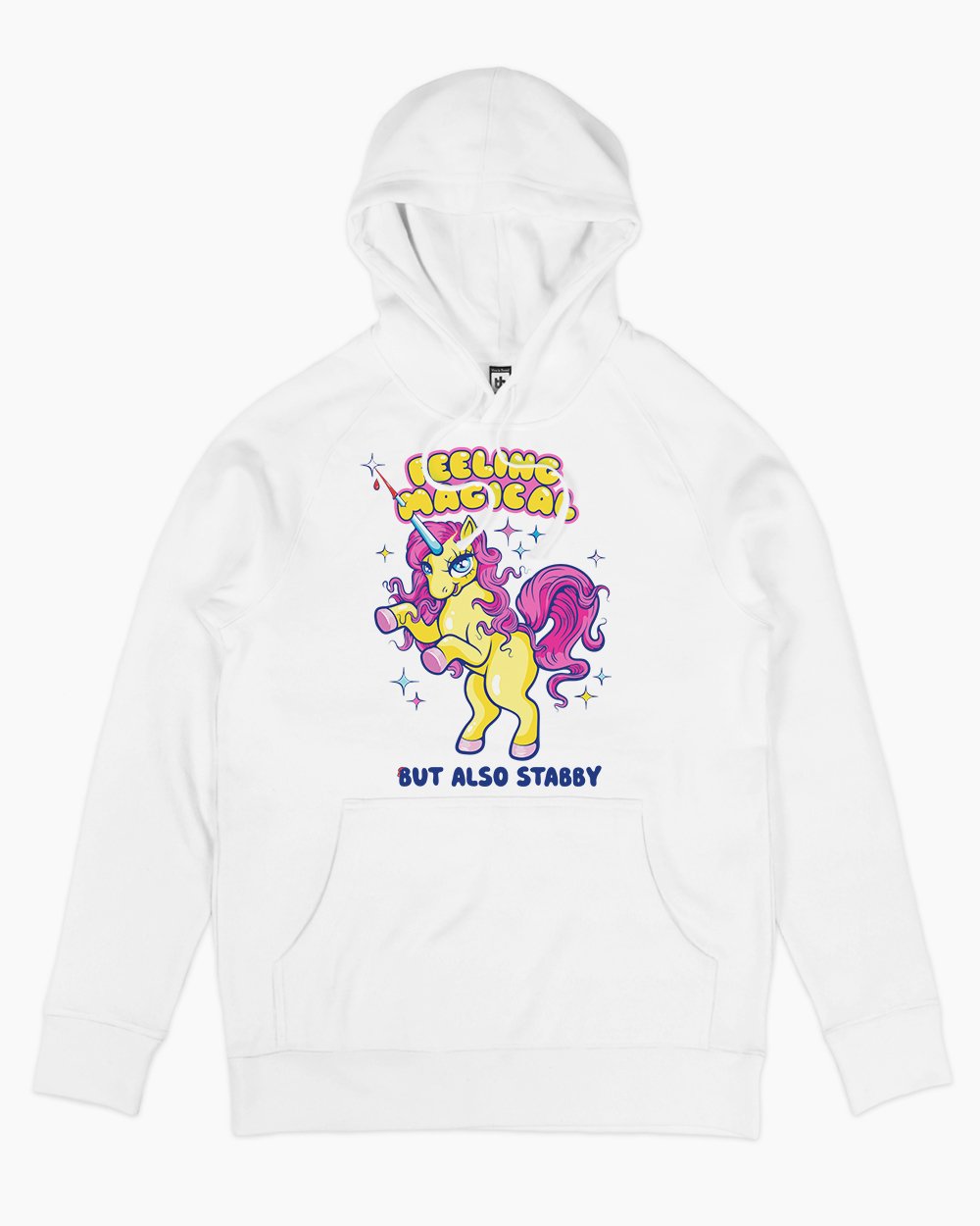 Feeling Magical but also Stabby Hoodie Europe Online #colour_white