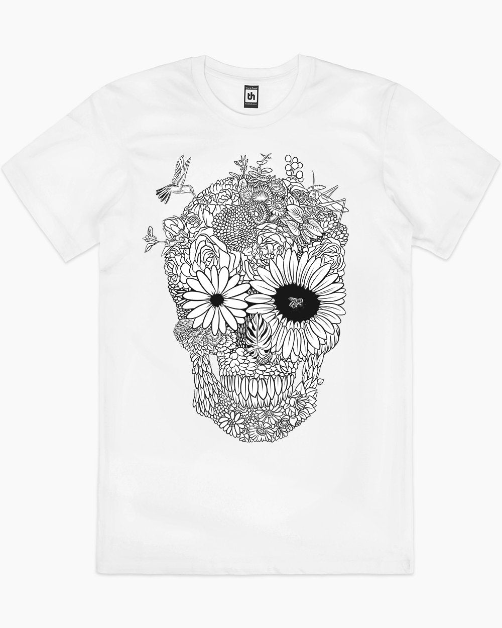 Flower Skull T-Shirt Europe Online #colour_white