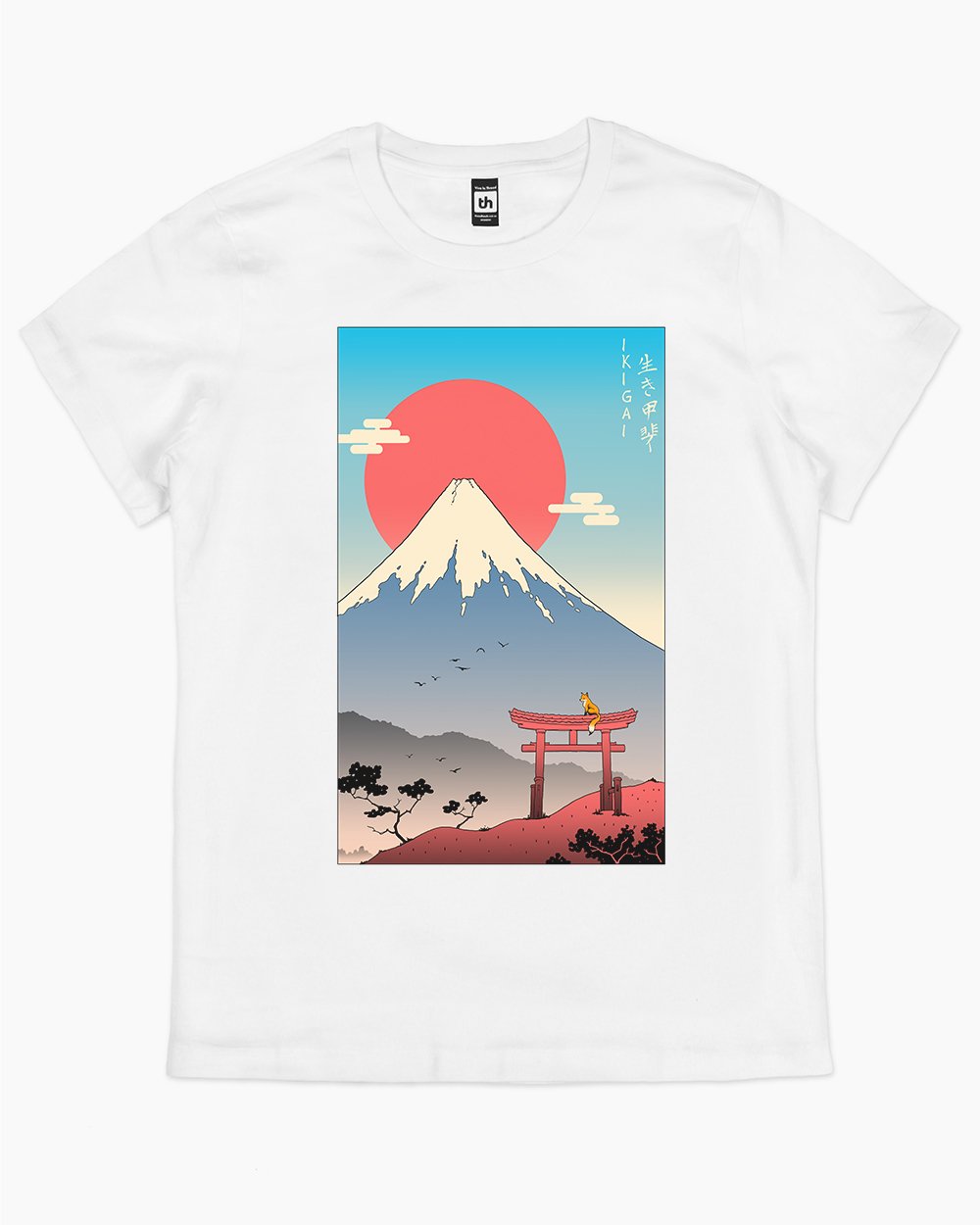 Ikigai in Mt Fuji T-Shirt Australia Online #colour_white