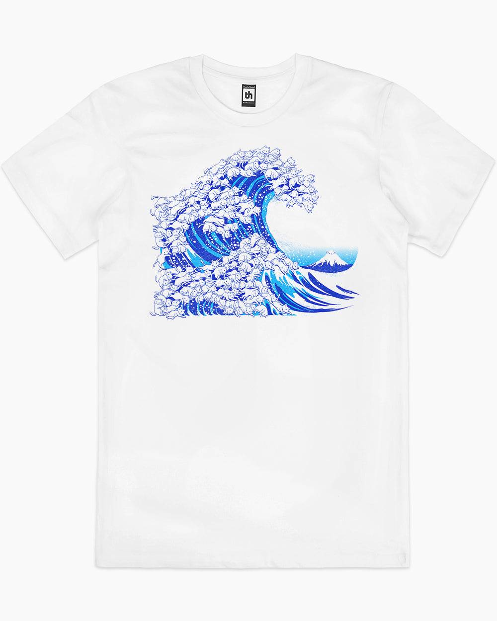 Kanagawa Cat Wave T-Shirt Europe Online #colour_white