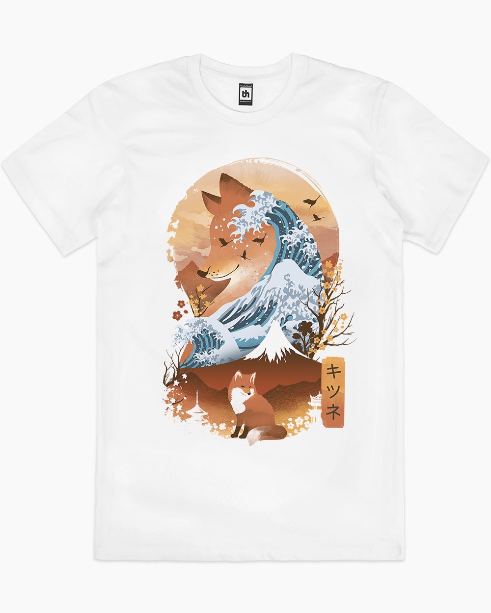 Kitsune Landscape T-Shirt Europe Online #colour_white