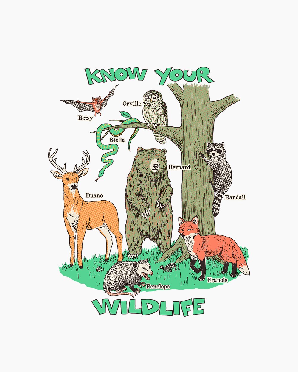 Know Your Wildlife T-Shirt Europe Online #colour_white
