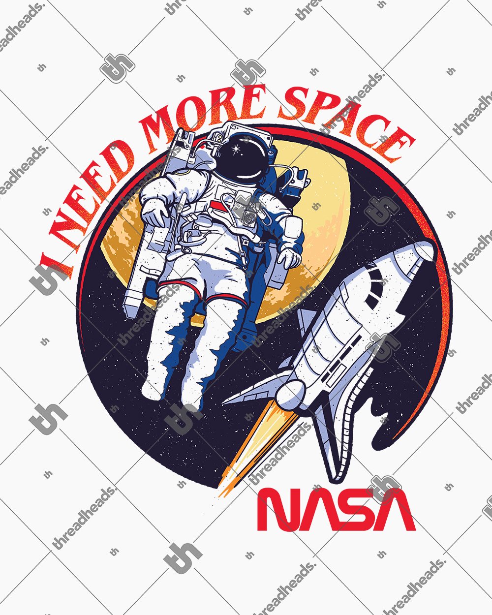 NASA I Need More Space T-Shirt Europe Online #colour_white