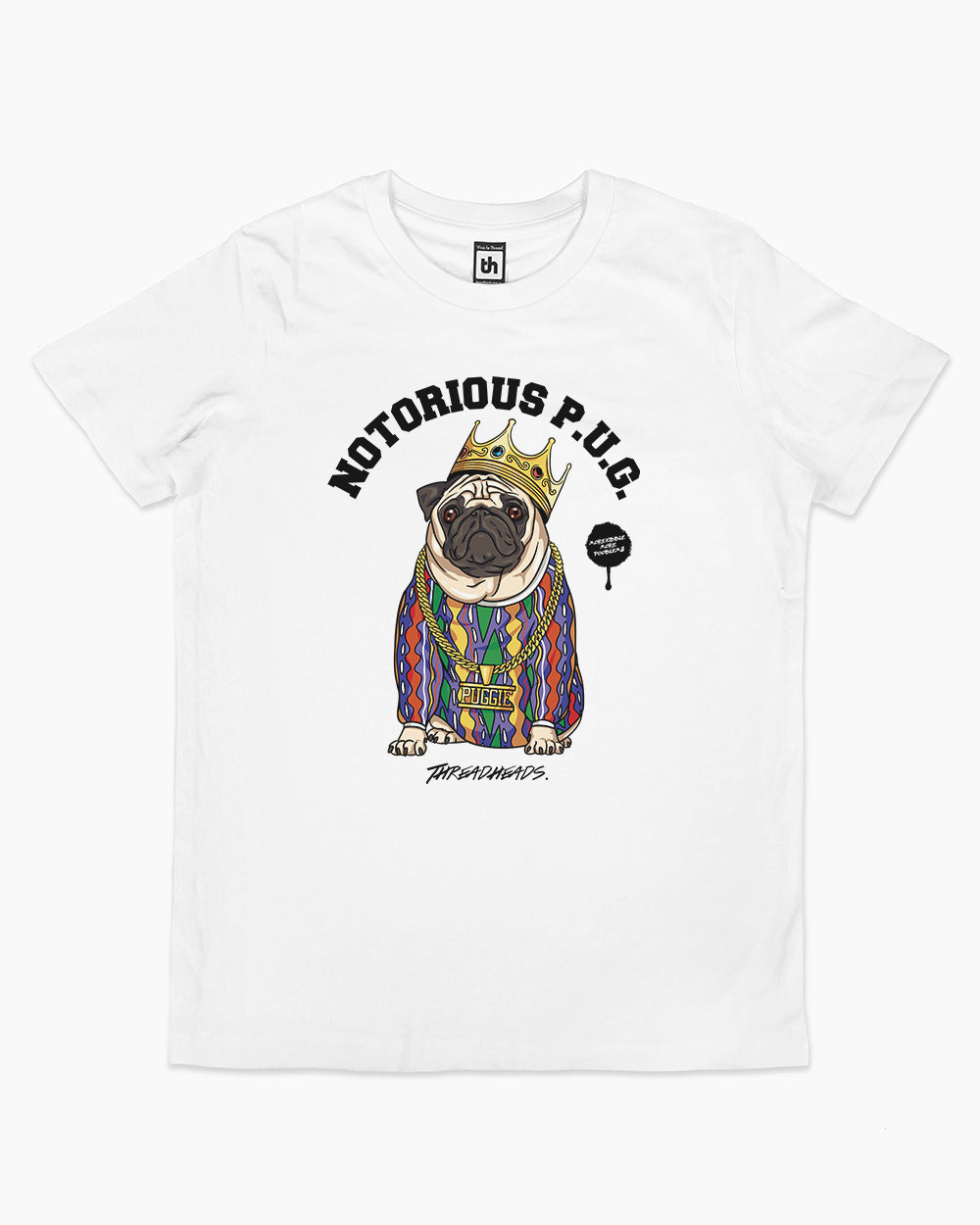 Notorious PUG Kids T-Shirt Australia Online #colour_white