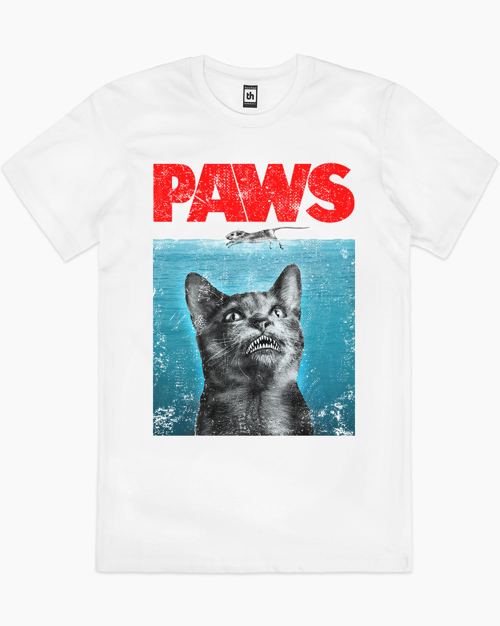 Paws Cat T-Shirt Australia Online #colour_white