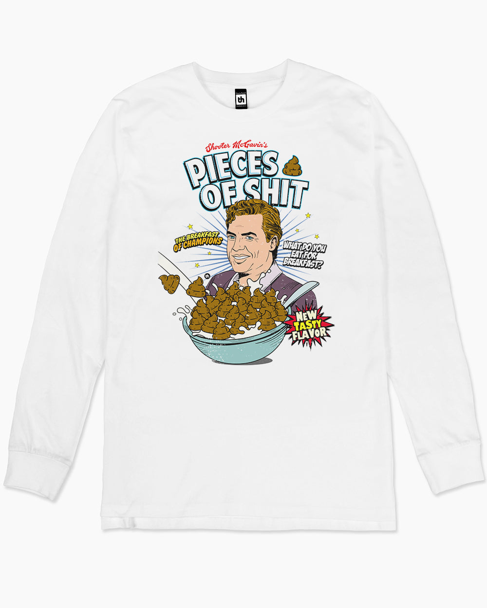 Pieces of Shit Cereal Long Sleeve Australia Online #colour_white