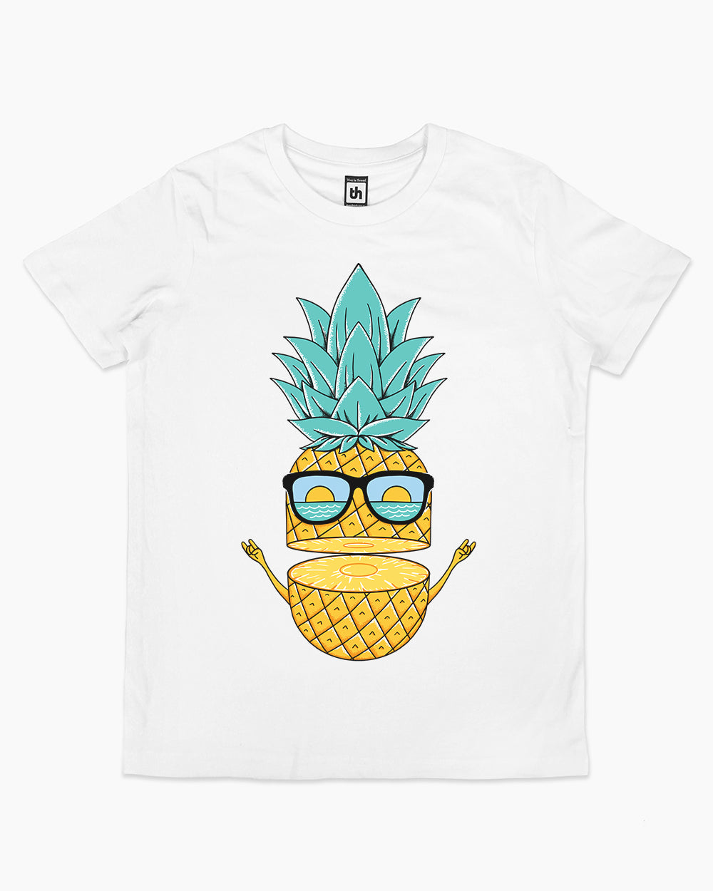 Pineapple Sunglasses Kids T-Shirt Europe Online #colour_white