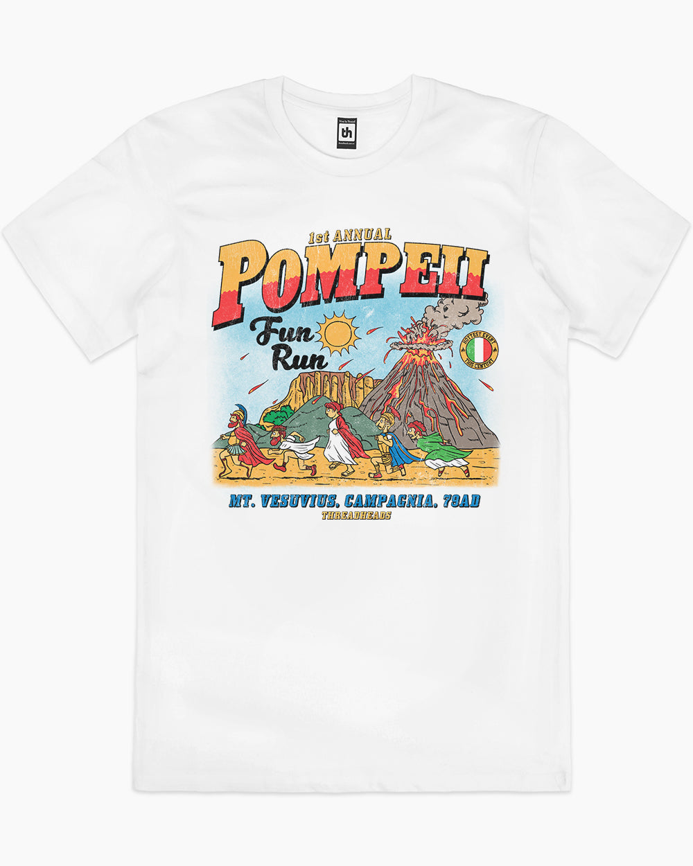 Pompeii Fun Run T-Shirt Europe Online #colour_white
