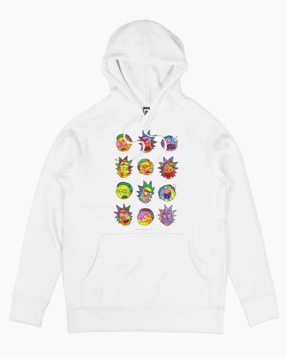 Rick and Morty Many Faces Hoodie Europe Online #colour_white