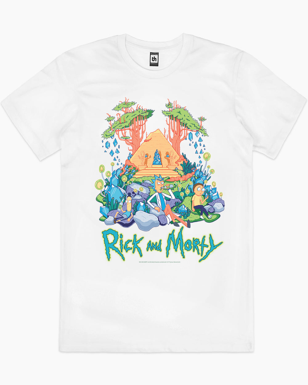 Rick and Morty Rest and Relaxation T-Shirt Australia Online #colour_white