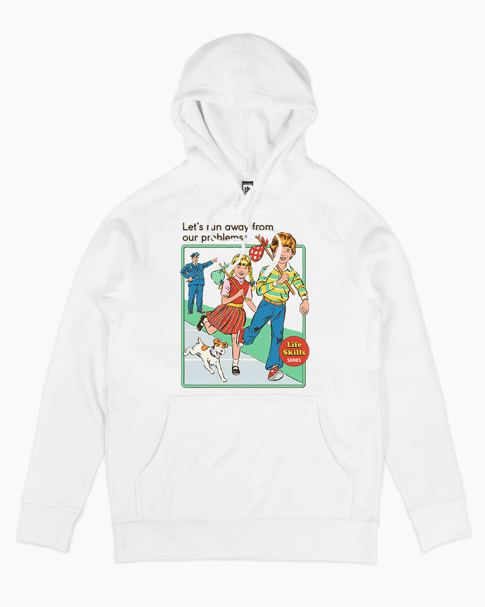 Let's Run Away Hoodie Europe Online #colour_white