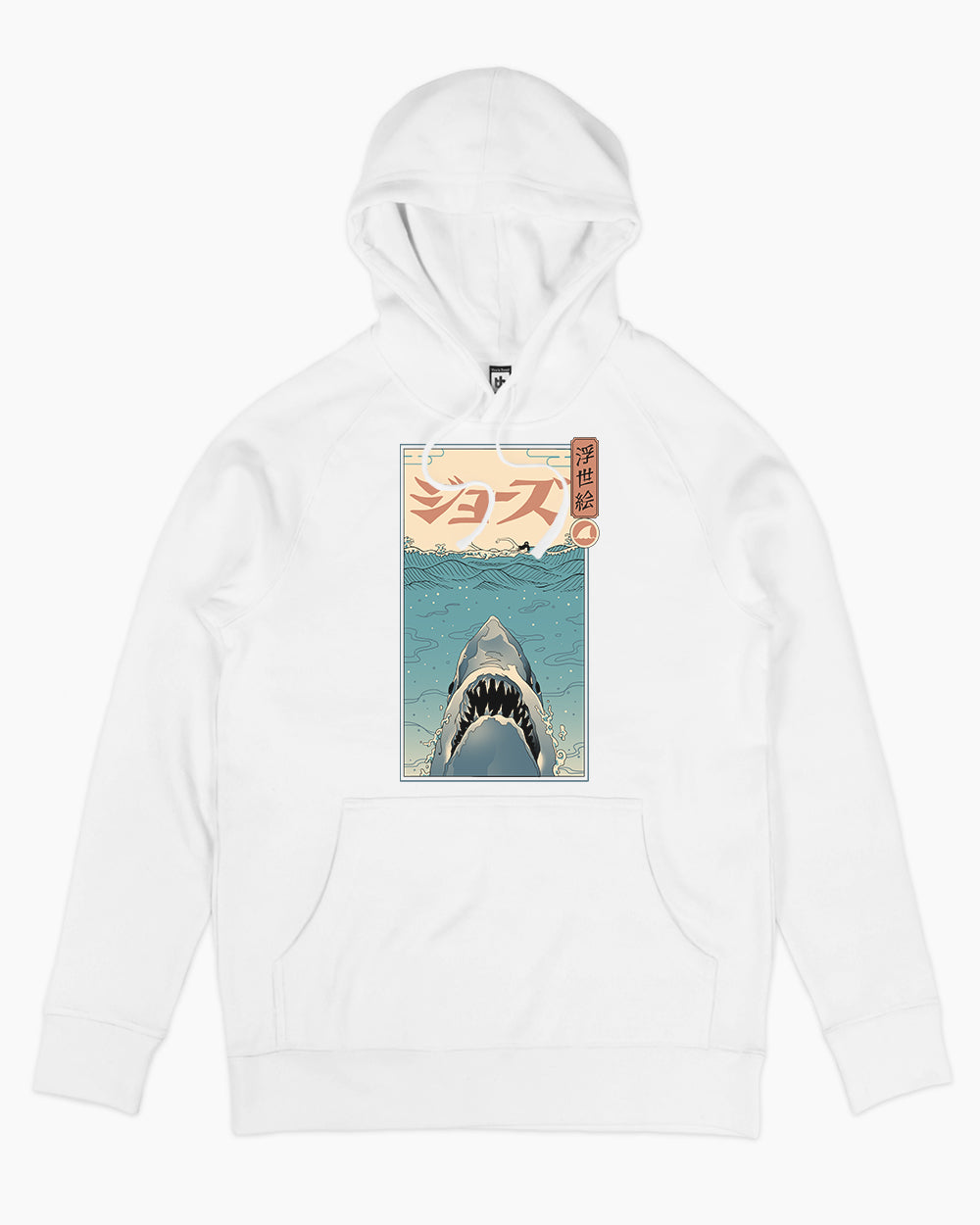 Shark Ukiyo-e Hoodie Europe Online #colour_white