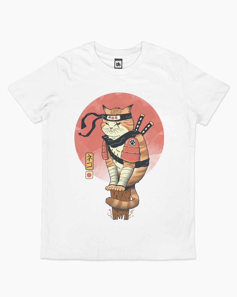 Shinobi Cat Kids T-Shirt Australia Online #colour_white