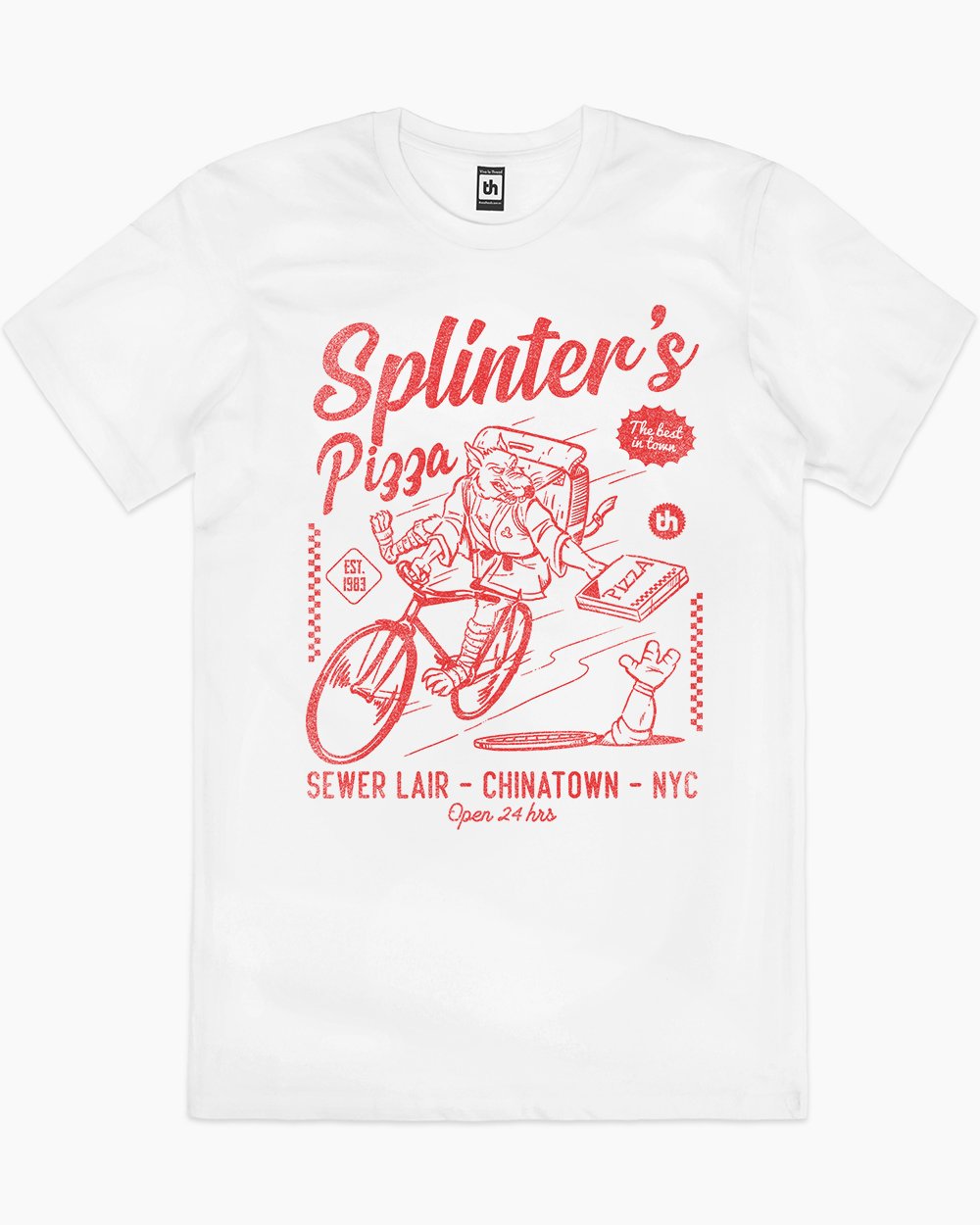 Splinter's Pizza T-Shirt Europe Online #colour_white