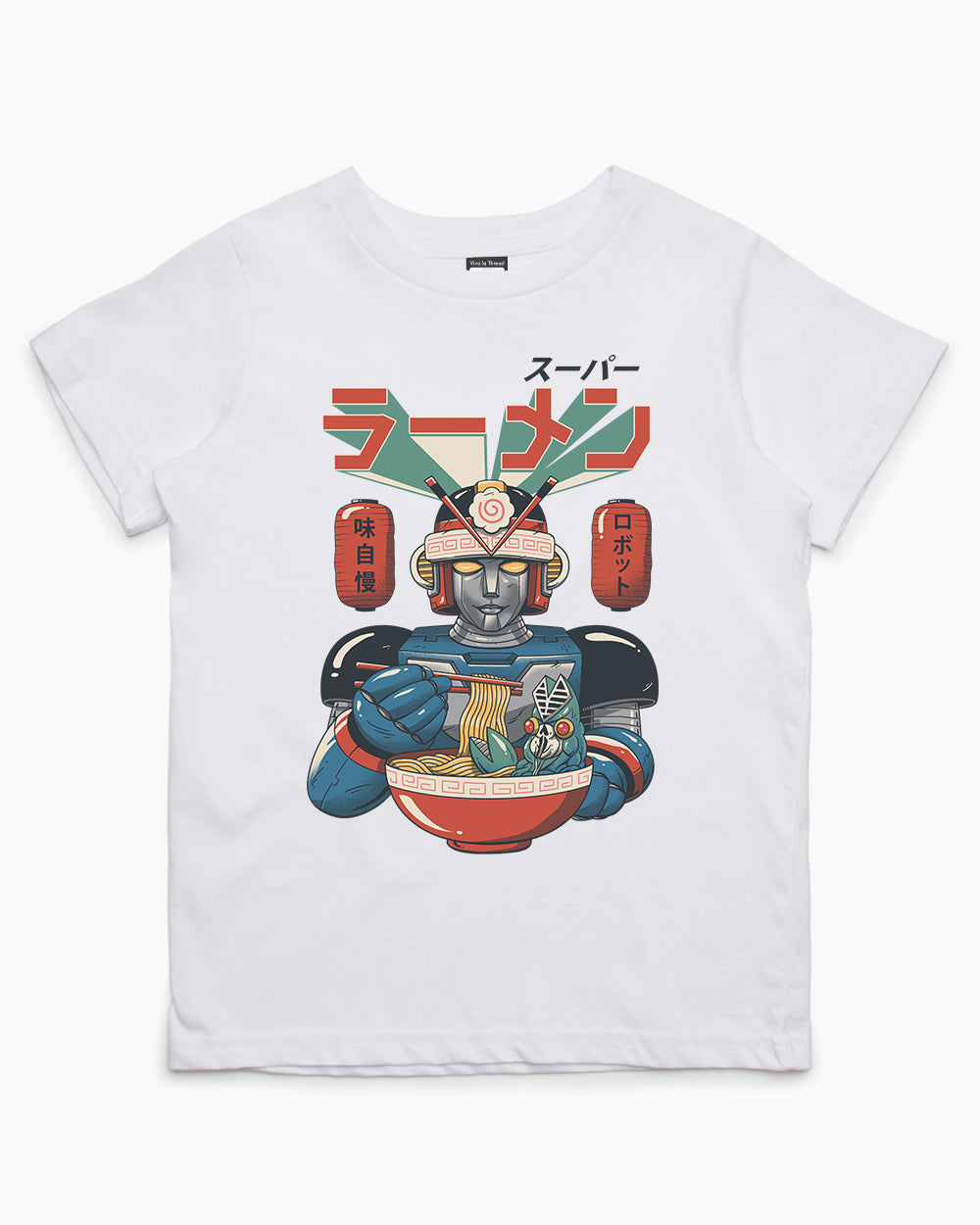 Super Ramen Bot Kids T-Shirt Australia Online #colour_white