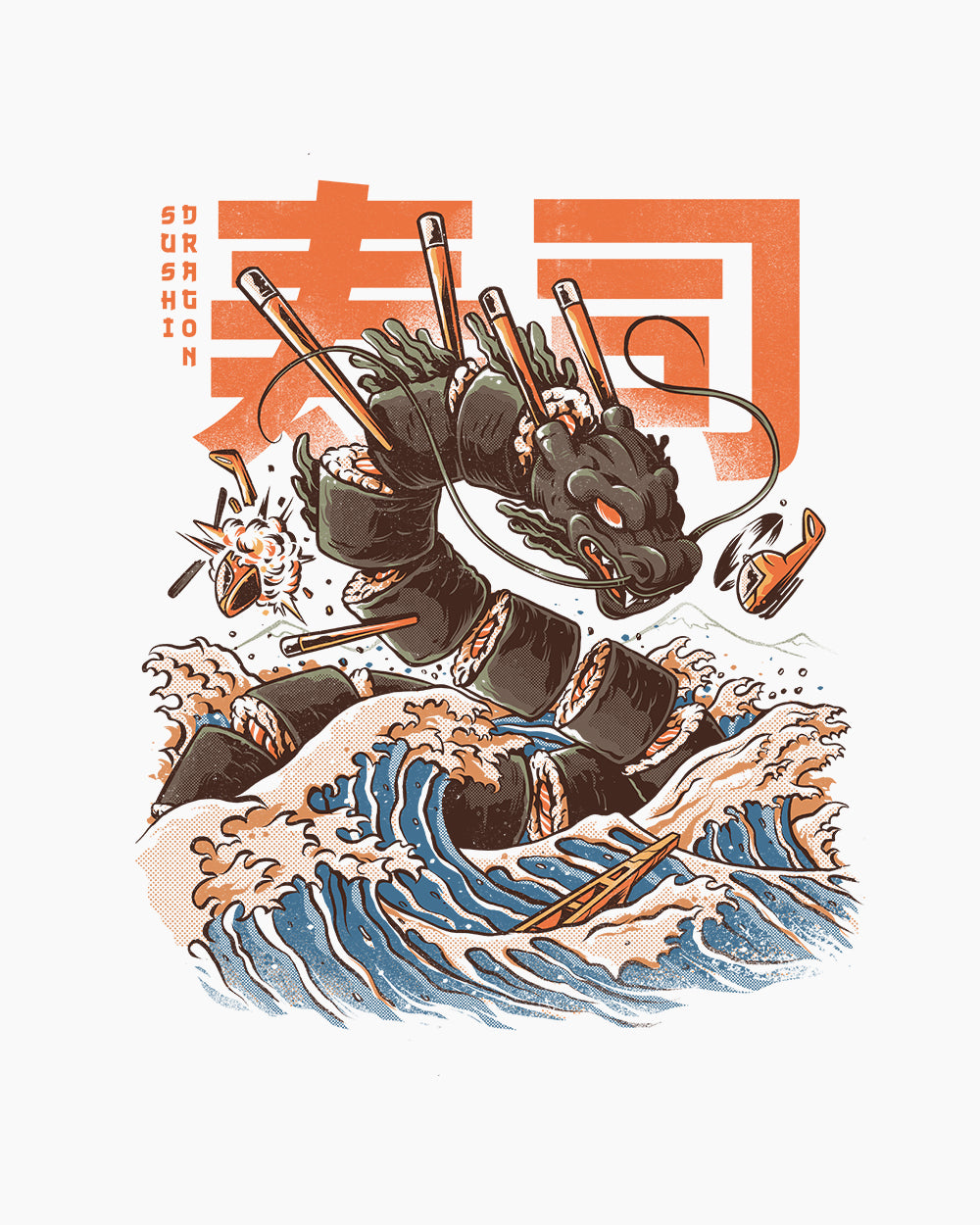 Sushi Dragon Kids T-Shirt Europe Online #colour_white