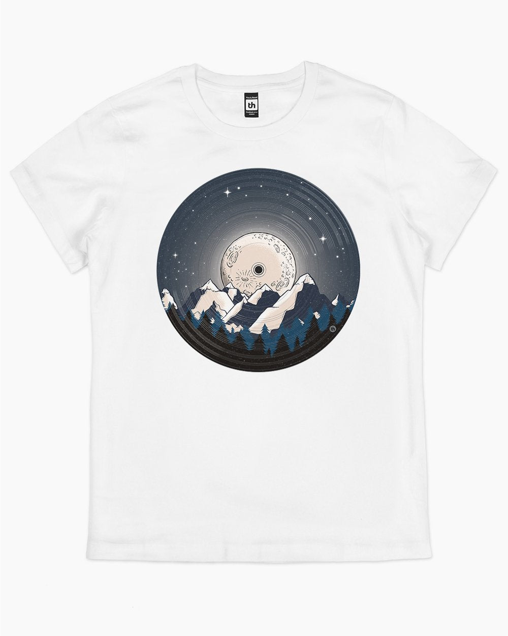 Vinyl Moon T-Shirt Australia Online #colour_white