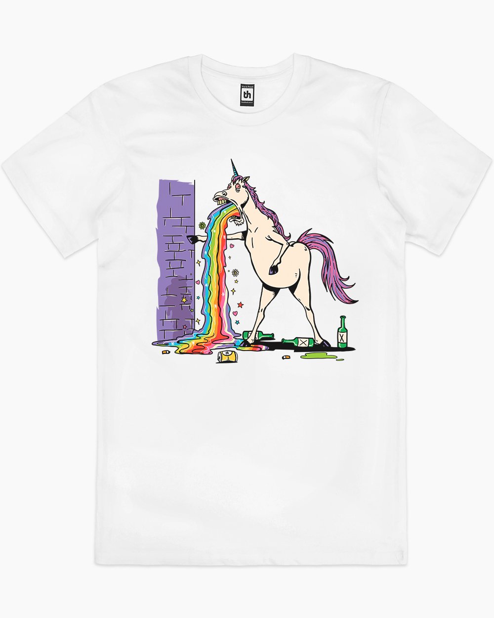 Unicorn Vom T-Shirt Europe Online #colour_white