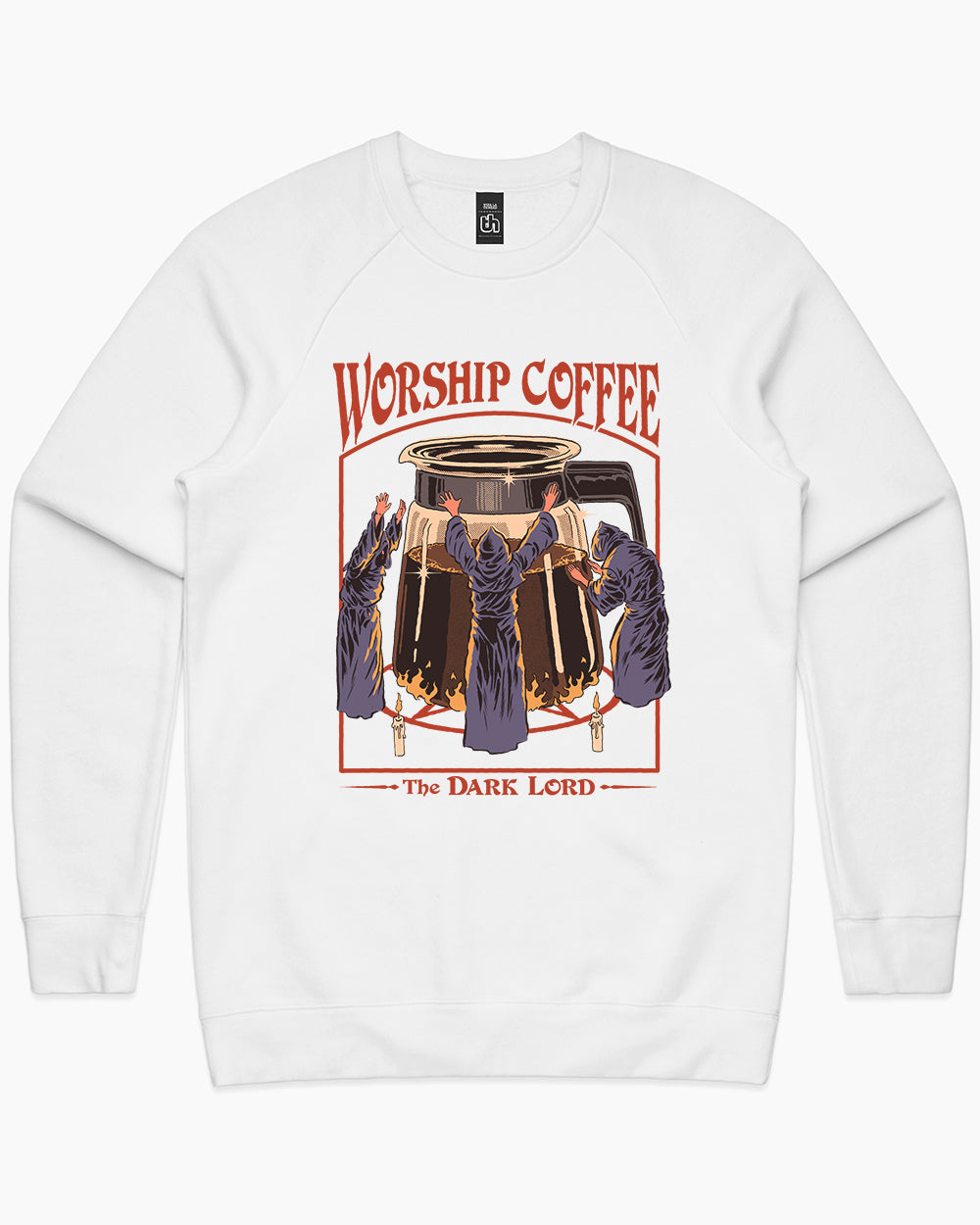 Worship Coffee Sweater Europe Online #colour_white