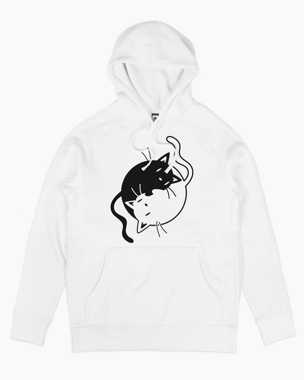 Yinyang Cats Hoodie Europe Online #colour_white