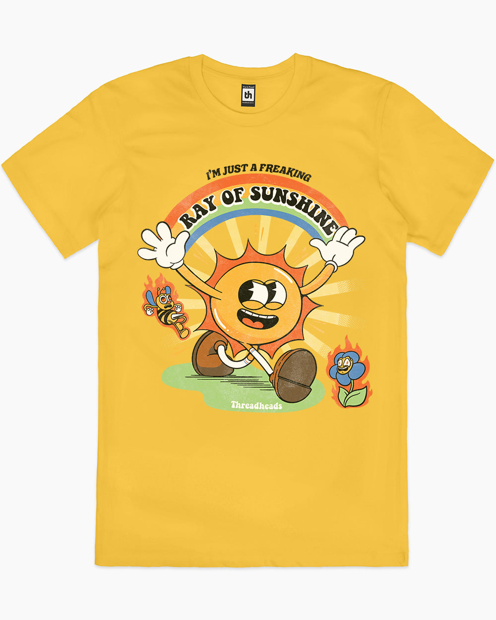 I'm Just a Freaking Ray Of Sunshine T-Shirt Europe Online #colour_yellow