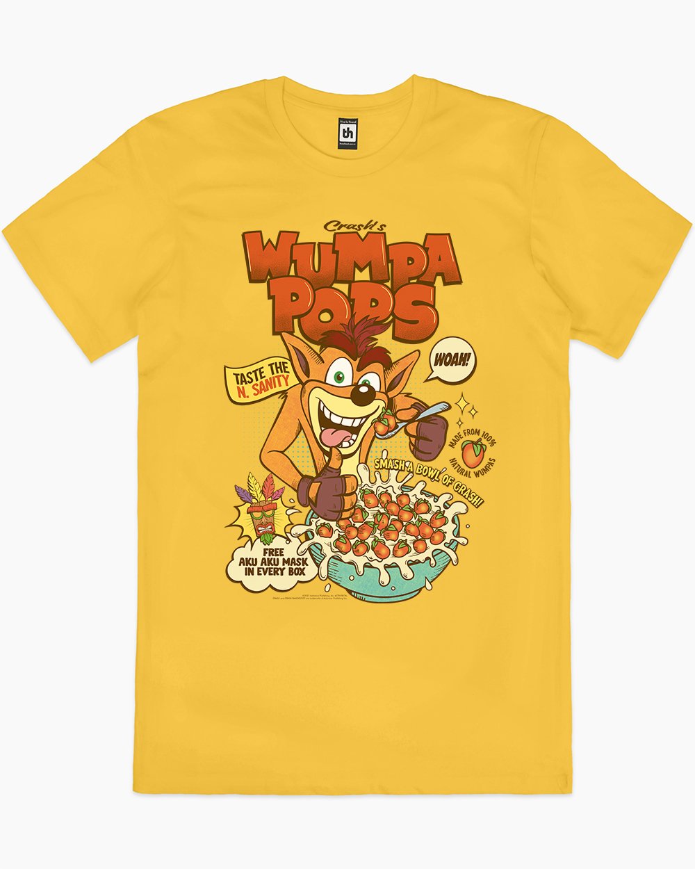Crash Wumpa Cereal T-Shirt Australia Online #colour_yellow